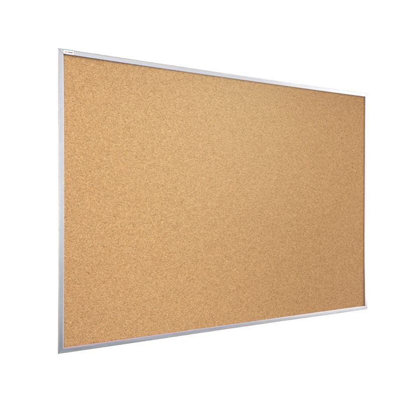 Tablica korkowa ALLboards 120x90 cm rama drewniana srebrna 1 szt.