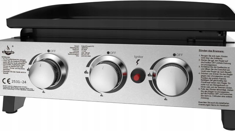 Grill gazowy El Fuego AUSTIN III stołowy 1 szt