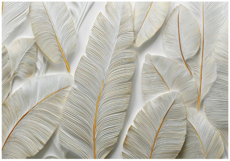 Fototapeta WALLARENA Do Sypialni Salonu Na Flizelinie Pióra Beton Abstrakcja Szary 400x280 cm 16281VX8 1 szt.