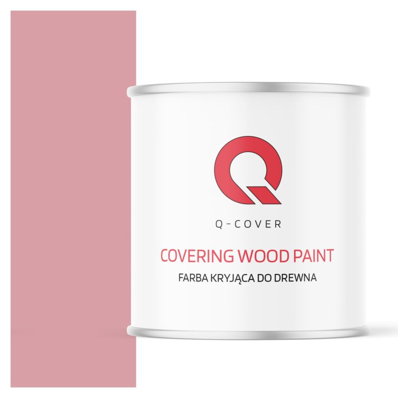 Farba Kryjąca do Drewna Q-Cover Różowy Jasny RAL3015 Wysoki Połysk 2.5L