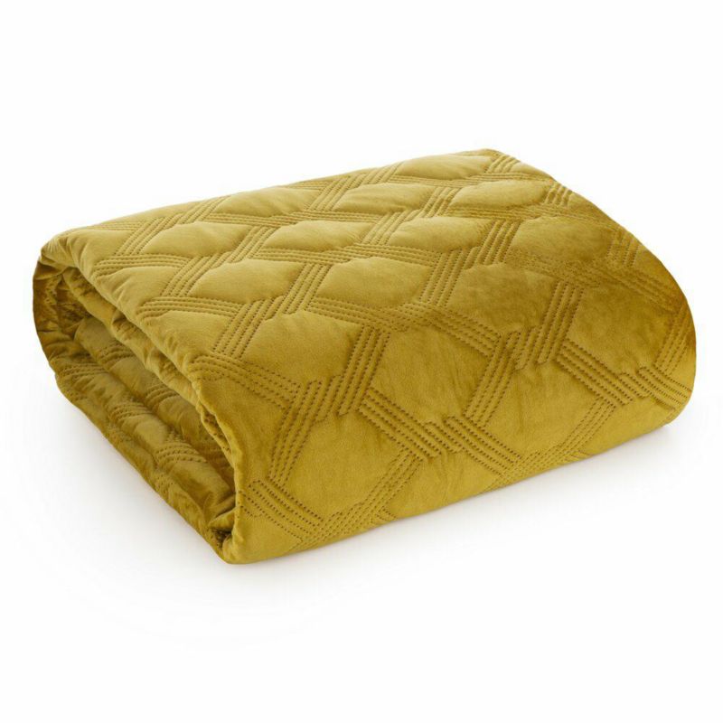 Narzuta SOFIA/5 Eurofirany 220x240 cm miodowa dekoracyjna na łóżko 1 szt.