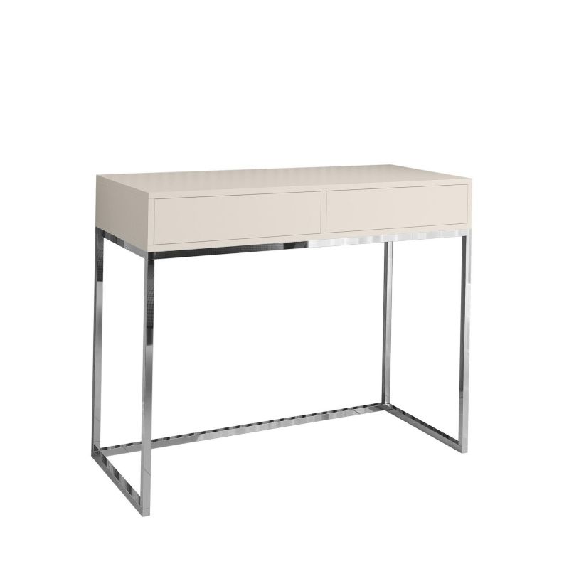 Toaletka z szufladami Bettso Cubic 80 cm w loftowym stylu na chromowanym stelażu kaszmir 1szt.