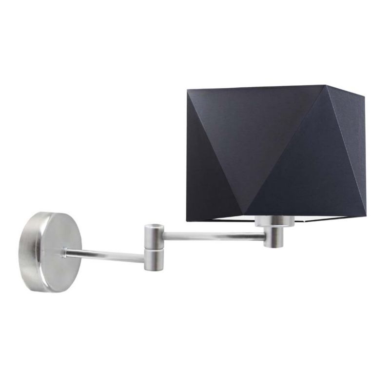 Kinkiet Volta Light Factory Burne Stal szczotkowana/Czarny Abażur 1xE27 1szt.