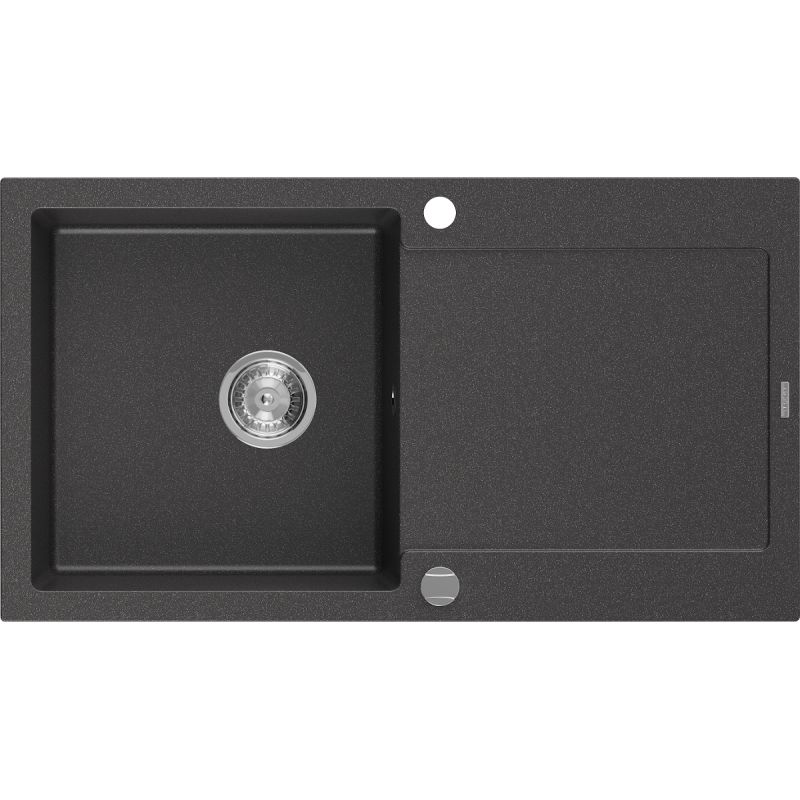Zlewozmywak wpuszczany Mexen Leo 1-komorowy czarny nakrapiany 900x500 mm - 6501901010-76-B 1 szt.