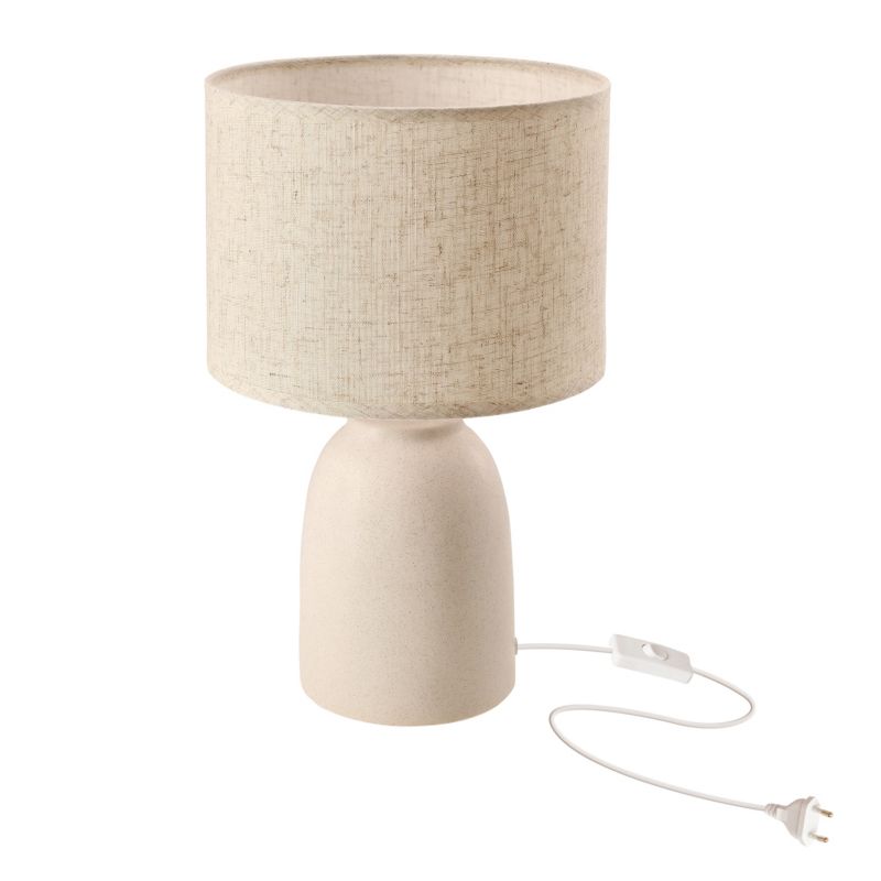 Lampa stołowa Candellux Lighting Tafla 1 x E14 beżowa