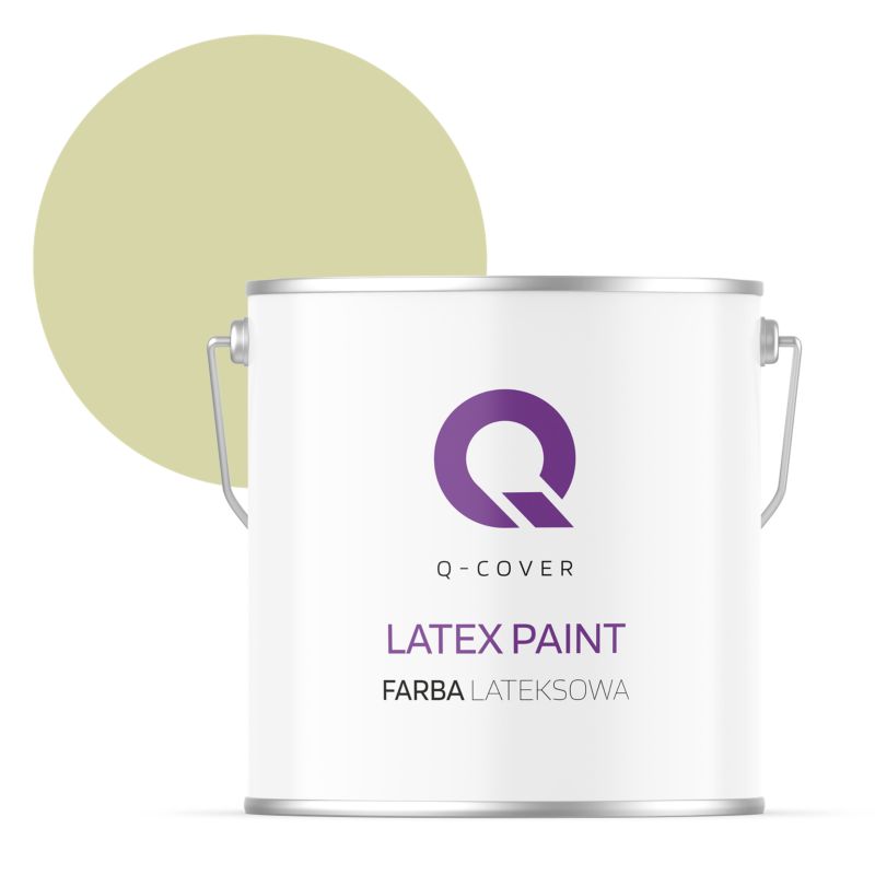 Farba Lateksowa Do Ścian i Sufitów Q-Cover Groszkowy jasny H2464 Głęboki Mat 5L