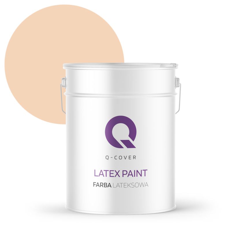 Farba Lateksowa Do Ścian i Sufitów Q-Cover Brzoskwiniowy jasny H6170 Głęboki Mat 10L