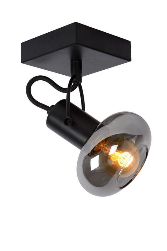 Lampa sufitowa wisząca Lucide Madee 6776 transparentna-czarna szerokość 9 cm 1xE14 x 25W 1 szt.