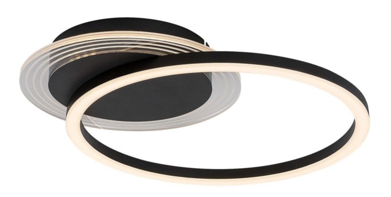 Lampa sufitowa wisząca Rabalux Kerstin 3683 czarno-biała nowoczesna wbudowany LED 24W 1 szt.