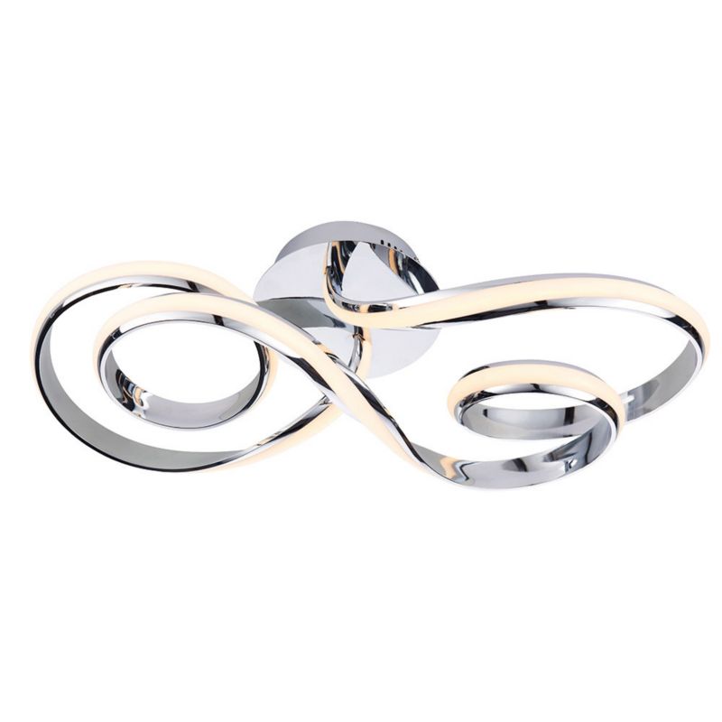 Lampa sufitowa pętla Endon ARIA chromowana-biała LED 42W biały ciepły 3000KK 2100lm IP20 - 1 szt