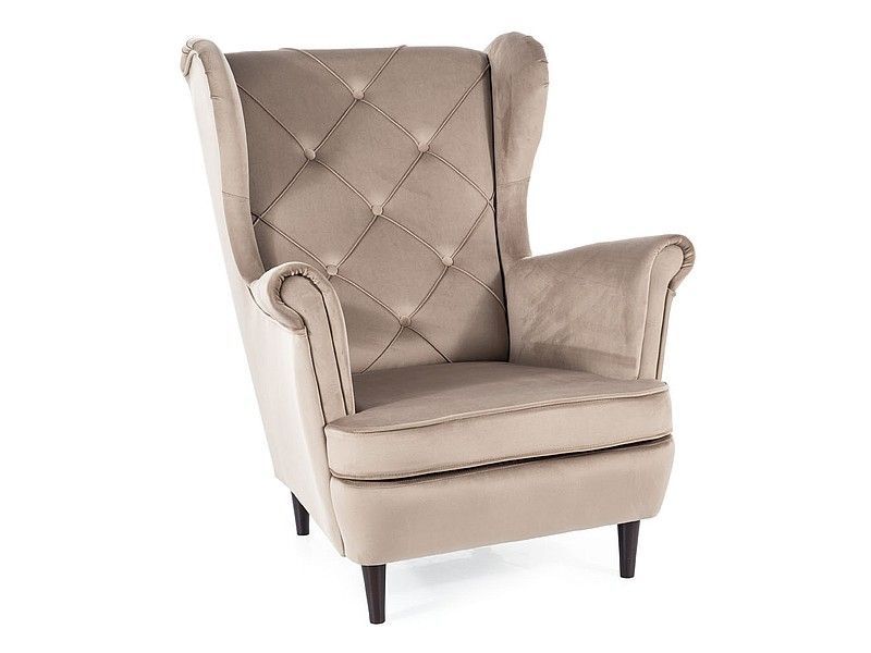 Fotel Signal uszak LADY VELVET ciemnobeżowy 1 szt