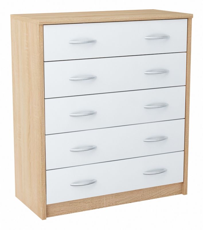 Szafka na buty Matkam 5S regał Rob biały-sonoma 1 szt.