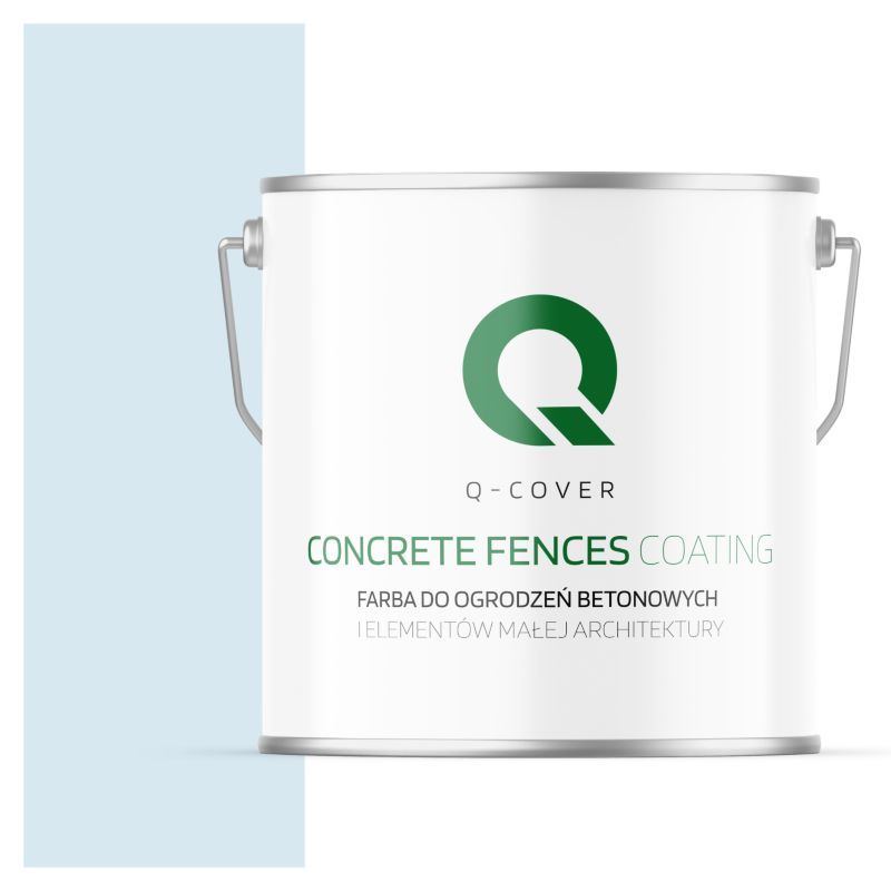 Farba do Ogrodzeń i Płotów Betonowych Q-Cover Biel Złamana w Niebieski F111 5L