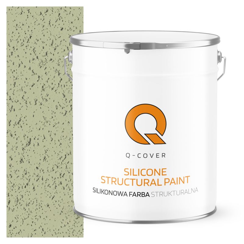 Farba Strukturalna Elewacyjna Silikonowa Fasadowa Q-Cover Brzoskwiniowy F585 Mat 5L