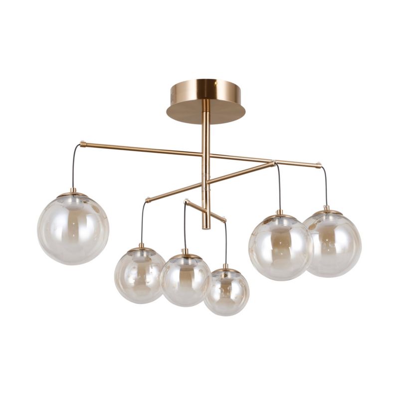 Lampa wisząca Italux VELADA złota 6 x LED 30W 2010lm wym:51x74x74cm IP20 -1 szt.