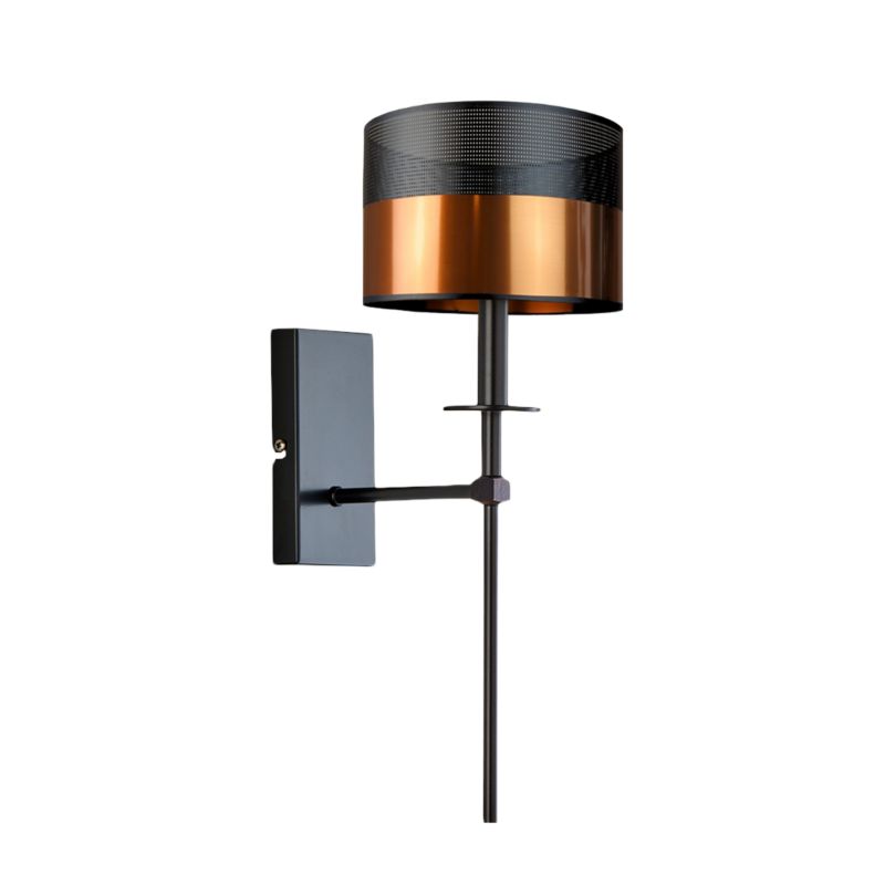 Kinkiet Volta Light Factory Loon Czarny/Miedziany Abażur 1xE27 1szt.