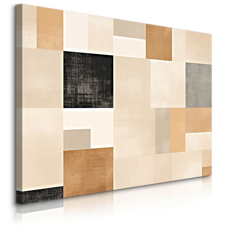 Obraz Muralo Do Sypialni Abstrakcja Wzór Geometryczny Styl Boho Kwadraty 120x80 cm 1 szt.