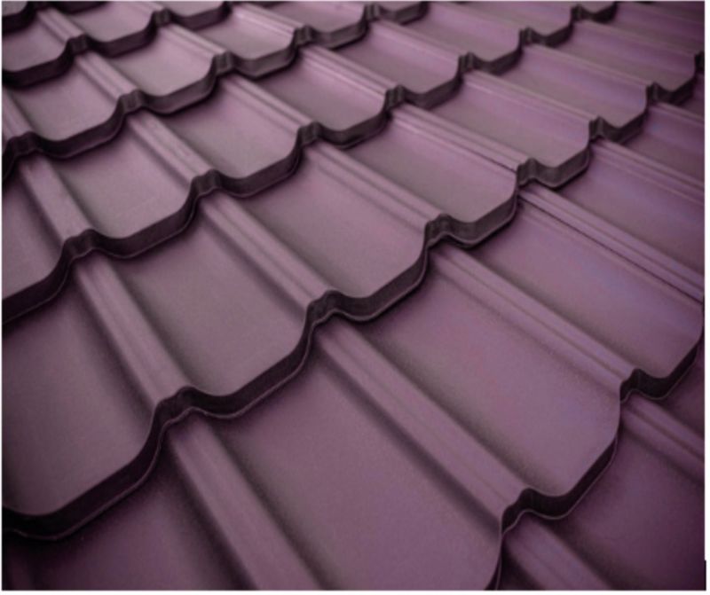 Blachodachówka modułowa 1200 x 711 mm brązowa