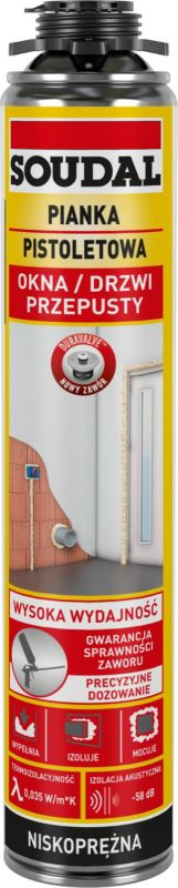 Pianka montażowa Soudal pistoletowa 750 ml