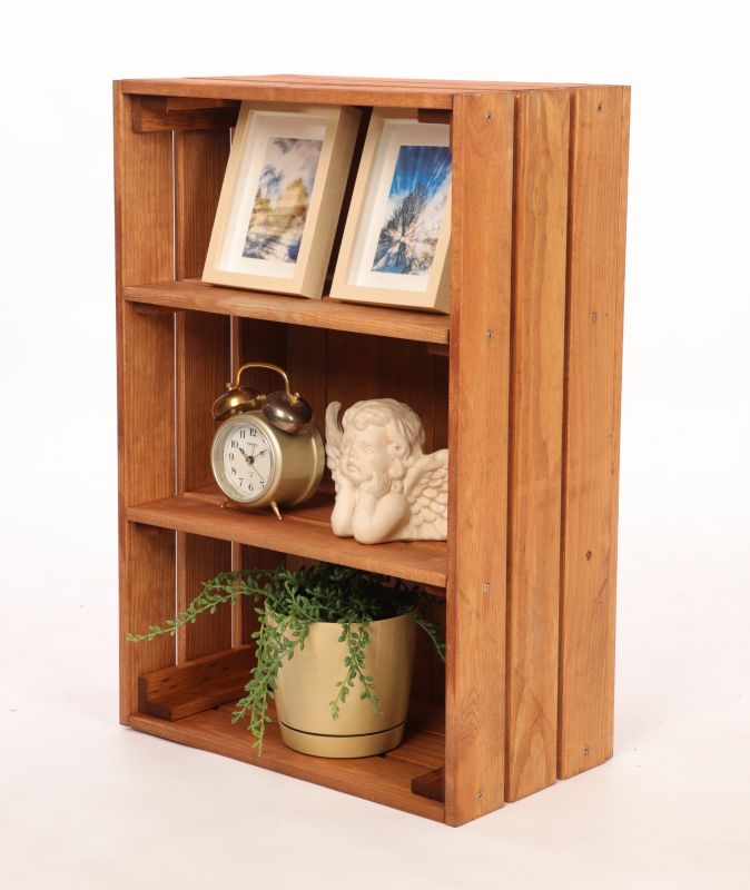 Skrzynka drewniana MODO24 półka ścienna z 2 półkami 60 x 40 x 24 cm impregnowana brązowa 1 szt.