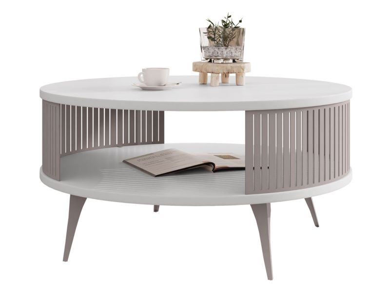 Stolik kawowy MIRJAN 24 Roenni kaszmir/biel arktyczna 1 szt.