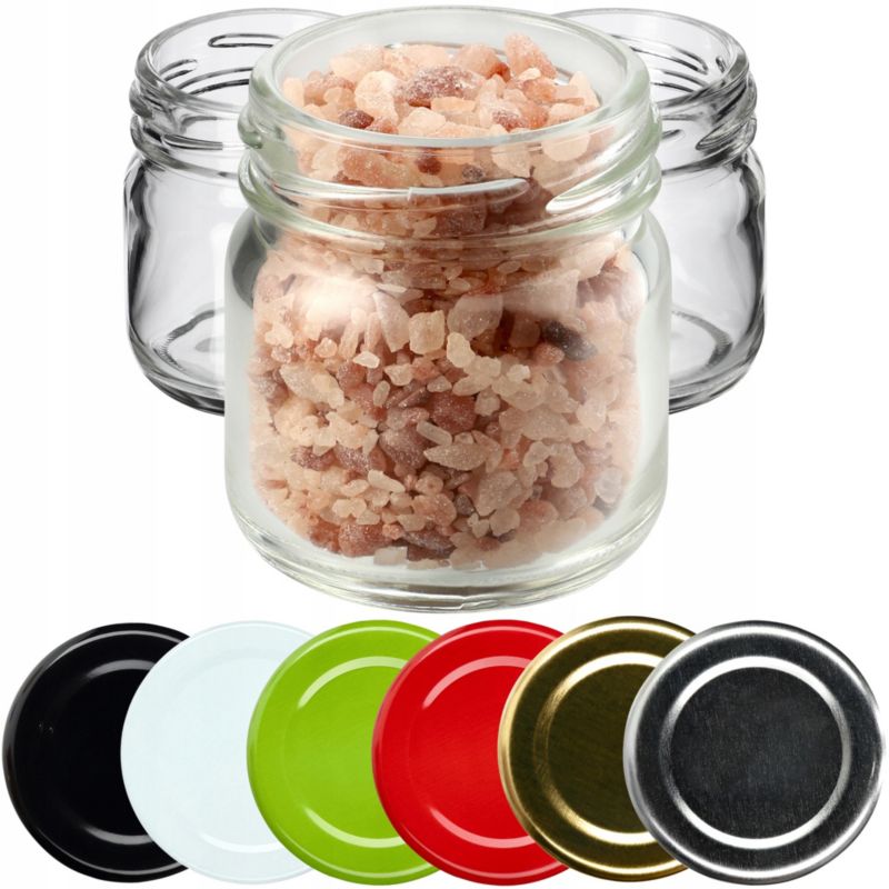 Słoik KADAX 40 ml Słoiki Na Przetwory Przyprawy Miód Wieczka Zakrętki fi43 50 szt