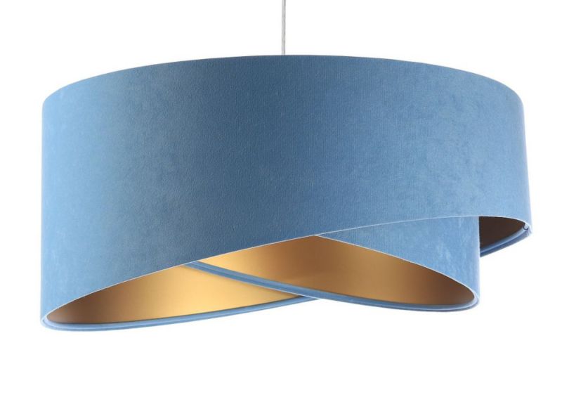Lampa Bps Koncept wisząca GEMSTONE błękitna/złota 1 szt
