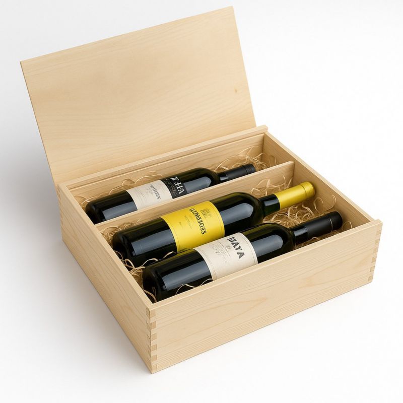 Drewniane pudełko na wino Neopak K-953 1 szt.