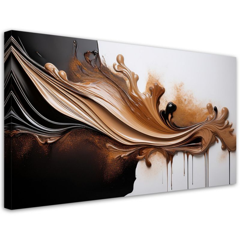 Obraz na płótnie Feeby Abstrakcja Brązowa Efekt 3D 80x40cm 1szt