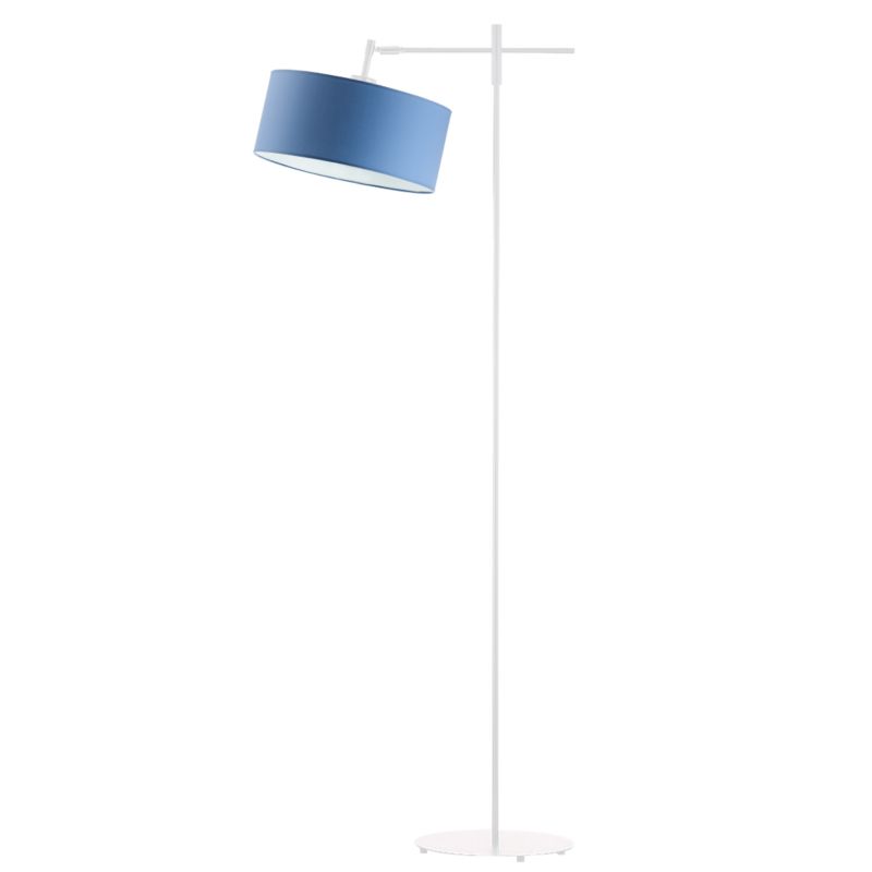 Lampa stojąca Volta Light Factory podłogowa przegubowa regulowana z abażurem niebieski walec 30cm SALIX 1szt.