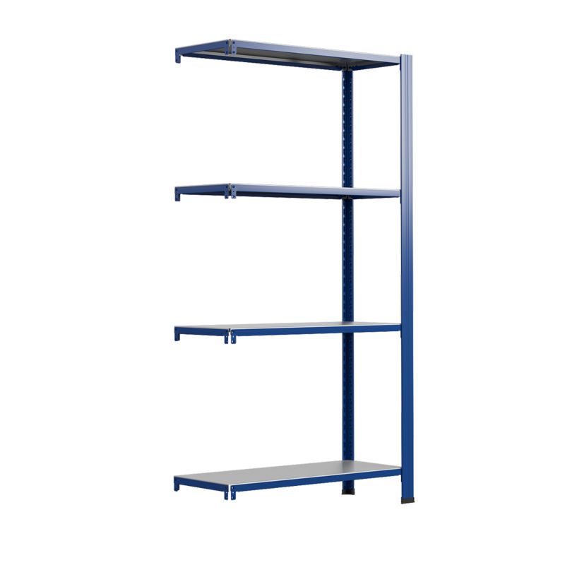 Dodatkowy moduł AR Shelving do wtykowego regału metalowego z profilem T z 4 półkami 200x80x50 cm 250 kg 1 szt