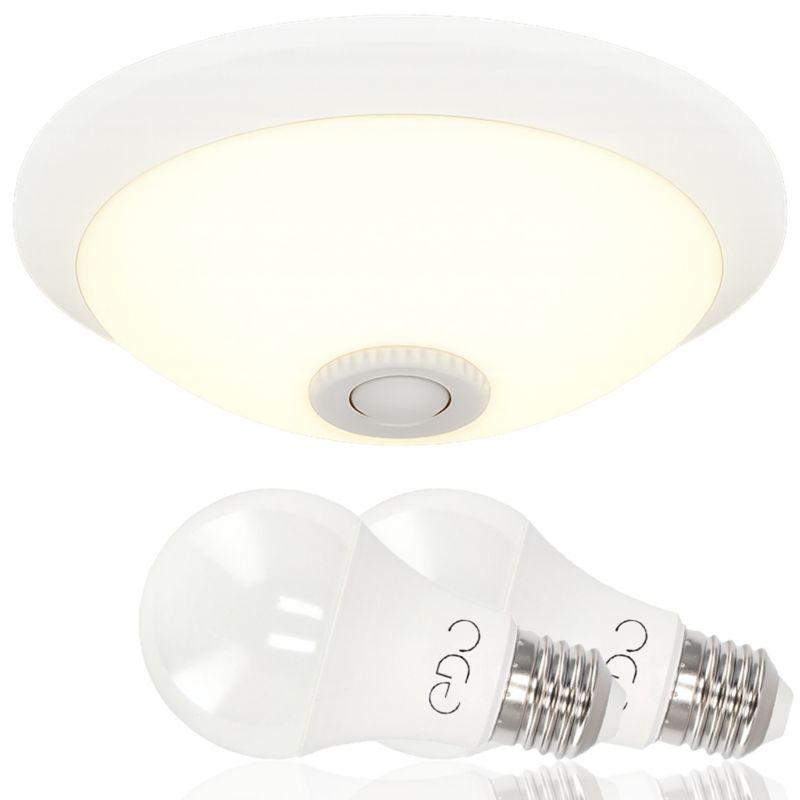 Plafon Horoz z czujnikiem ruchu 360 Biały E27 400.020.143 + 2x żarówka 11W 1050lm 4000K 1 kpl