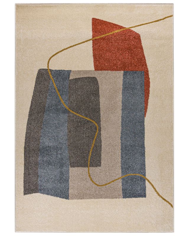 Dywan Wewnętrzny LUCY Mazovia Prostokątny 80 x 150 cm Grafitowy Motyw Geometryczny 1 szt.