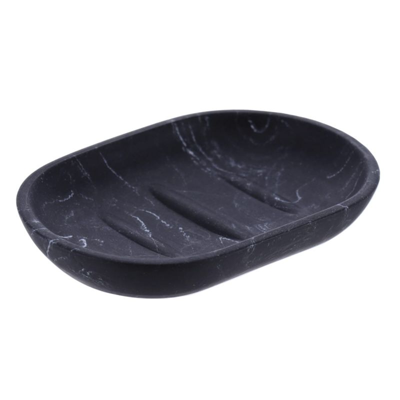 Mydelniczka Everist Black Marble TENDANCE czarna owalna 13,2x9,3 cm 1 szt.