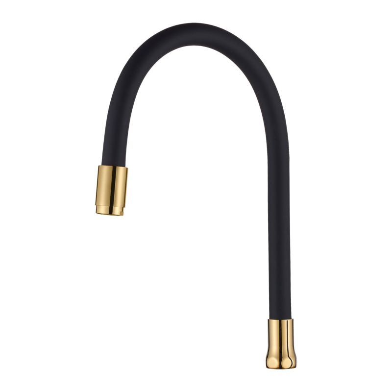 Jednofunkcyjna elastyczna wylewka Invena do baterii, czarny / złoty 1 szt.