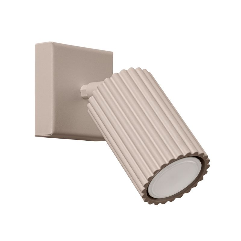 Kinkiet Sollux Lighting KARBON nowoczesny taupe 1xGU10x10W wym:16x8x16cm IP20 -1 szt.