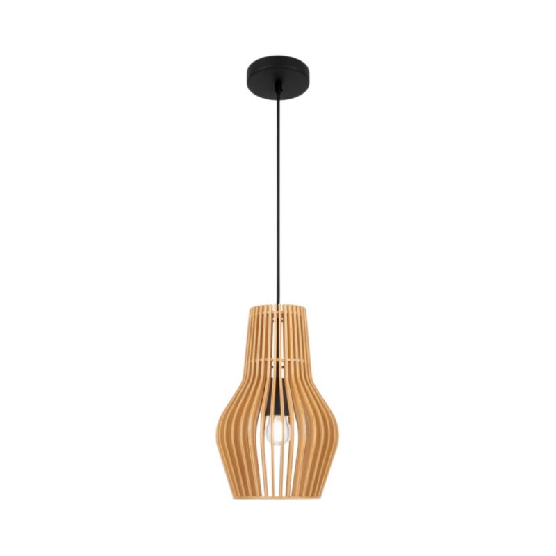 Lampa wisząca Maytoni Roots czarna-jasne drewno wym: 333,5 x 20 x 20 cm 1xE27 x 40W 1 szt.