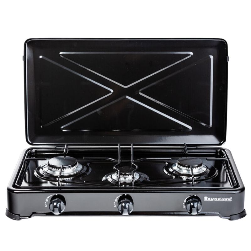 Kuchenka gazowa RAVANSON K-03TB 3 palniki czarna 1 szt.