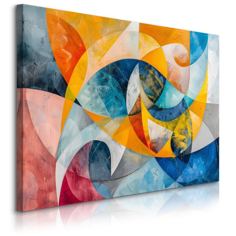 Obraz Muralo Do Sypialni Akwarele Kolorowa Abstrakcja Styl Boho 90x60 cm 1 szt.