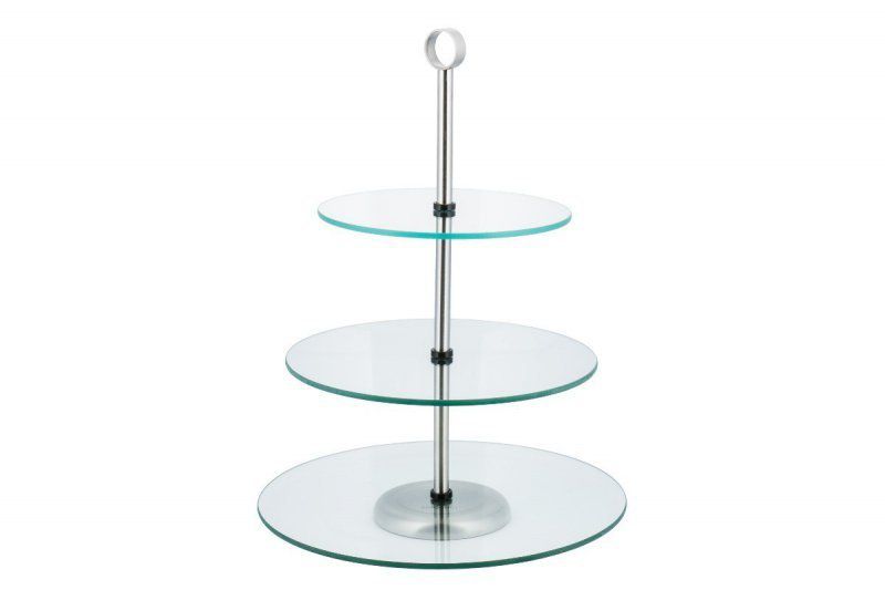 Patera Kinghoff szklana trzypoziomowa na owoce i ciasta KH-4016 1szt