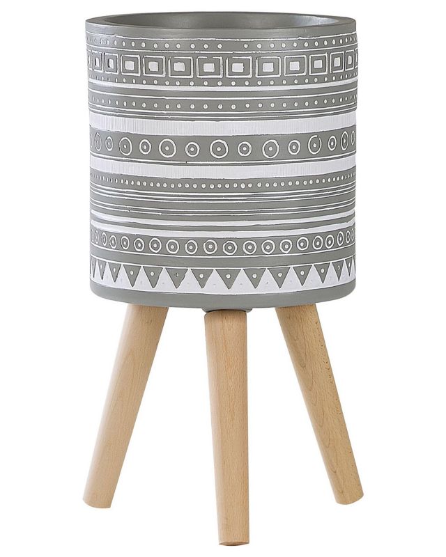 Doniczka na nóżkach Nausa Ceramika Jasnoszary 1 szt.