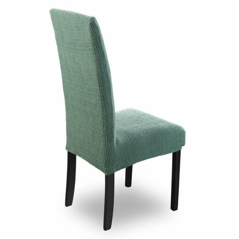 Pokrowiec 5 na krzesło Eurofirany 35x30x55 cm kolor zielony welwetowy nie wchłaniający wilgoci 1 szt.
