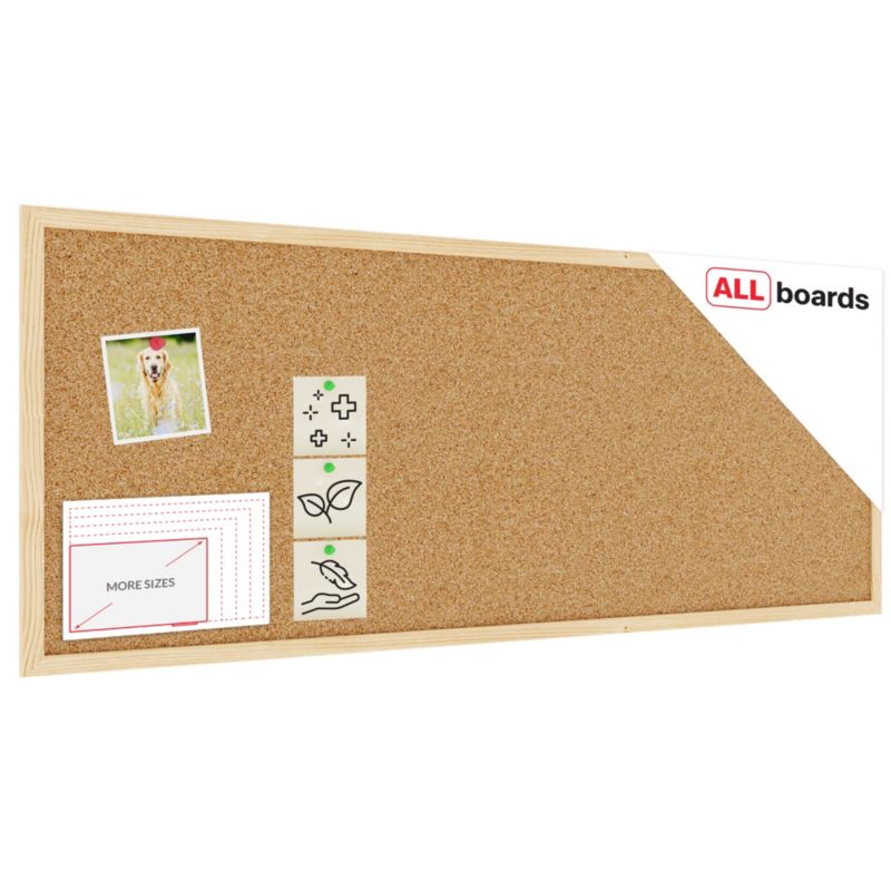 Tablica korkowa ALLboards 100x40 cm rama drewniana naturalna 1 szt.