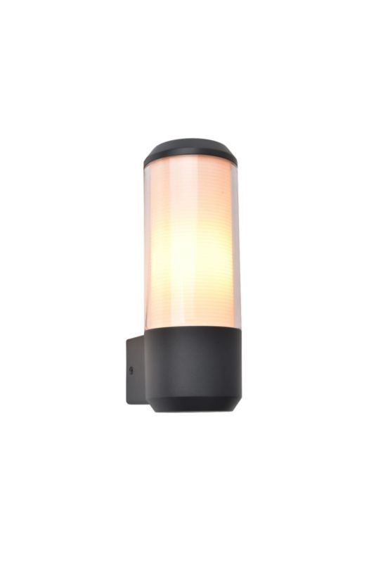 Kinkiet ścienny zewnętrzny Lutec Heros szaro-biały 1 x E27 x 15W IP44 wym: 26,2 x 9,6 x 12 cm - 1 szt.