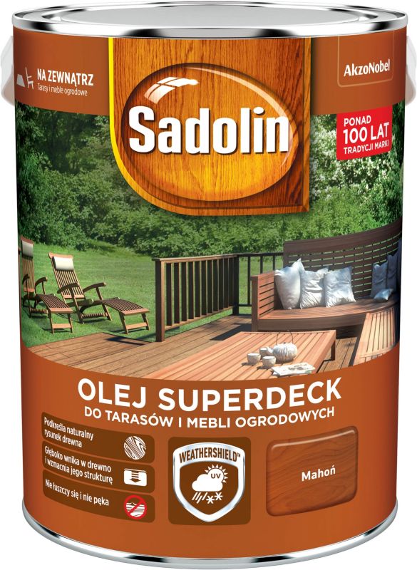Olej do drewna Sadolin Superdeck mahoń 5 l