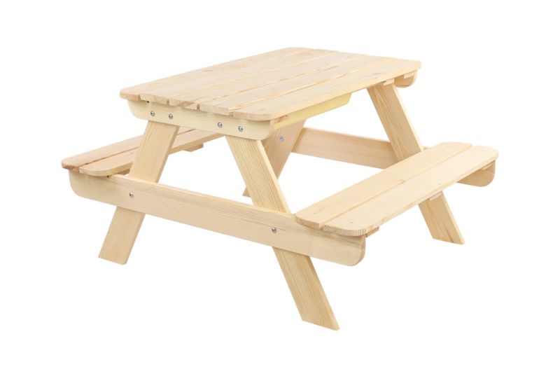 Ławka ogrodowa dziecięca MODO24 z pojemnikiem na piasek i wodę od 1 do 6 lat naturalny 1 szt.