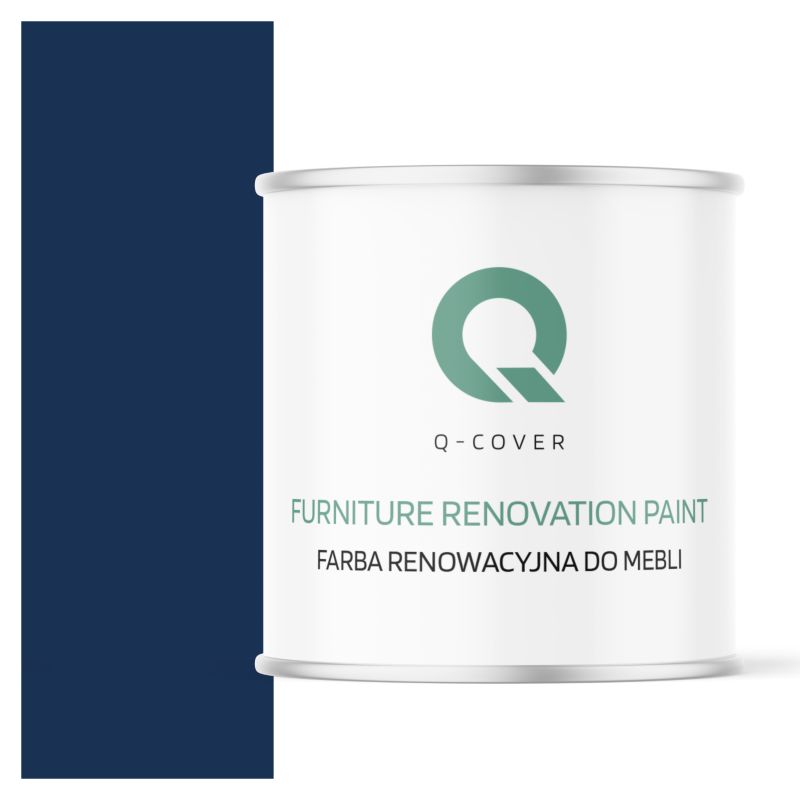 Farba Renowacyjna do Mebli Q-Cover Niebieski kobaltowy RAL5013 Satyna 2.5L