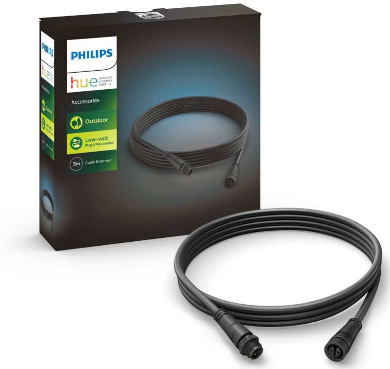Kabel Przedłużający Philips HUE Zewnętrzny 5m IP67 Czarny 1 szt.