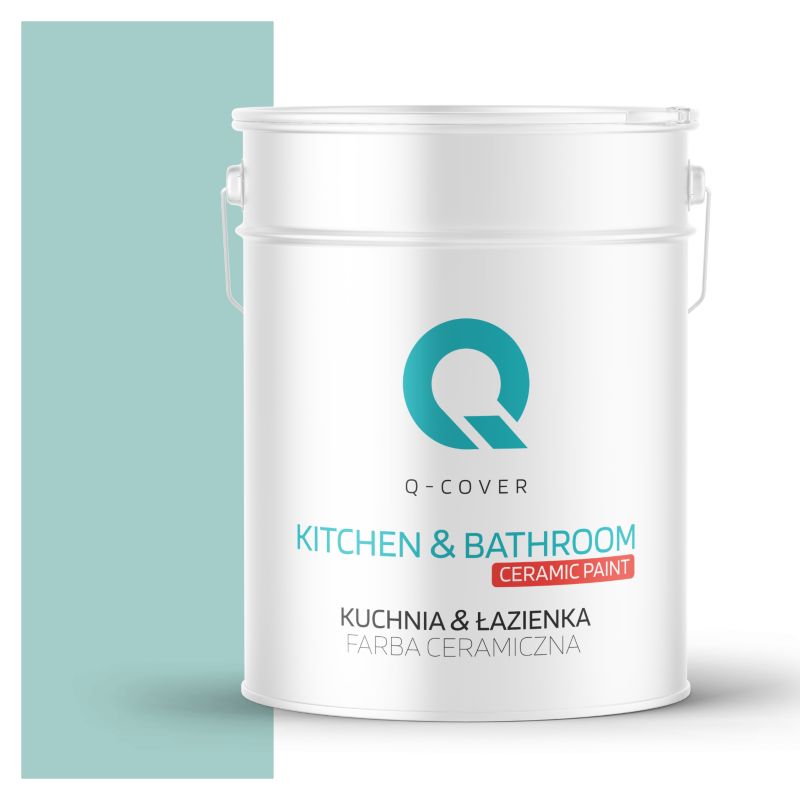 Farba Ceramiczna Kuchnia & Łazienka Q-Cover Miętowy H1553 Głęboki Mat 10L