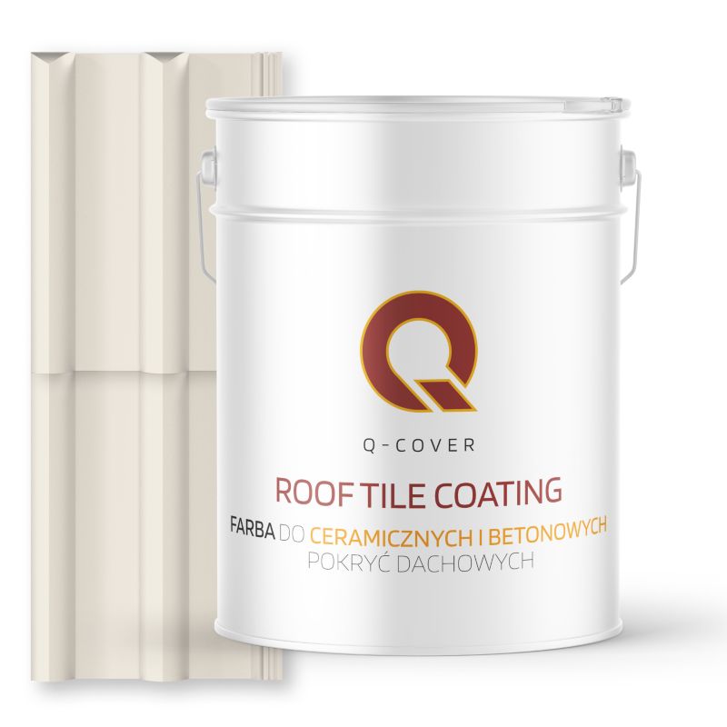 Farba do Dachów Ceramicznych i Betonowych Pokryć Dachowych Q-Cover Biały alpejski RAL9010 Mat 10L
